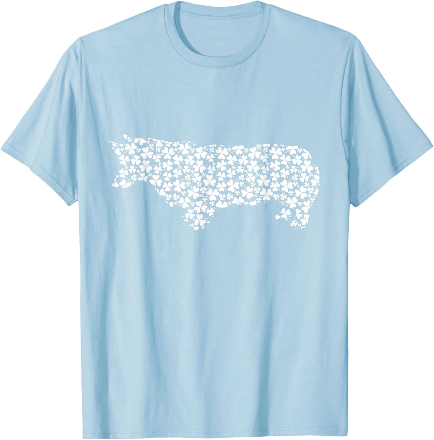 Pembroke Welsh Corgi Dog Cute Shamrock St Patricks Day T-Shirt - T-Shirt | Light Blue