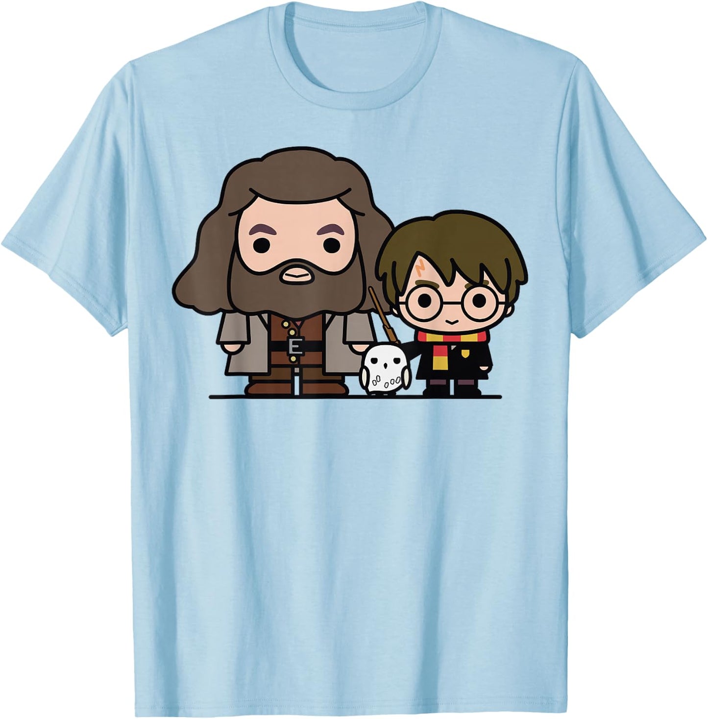 Harry Potter Hagrid & Hedwig Chibi Small T-Shirt - T-Shirt | Light Blue