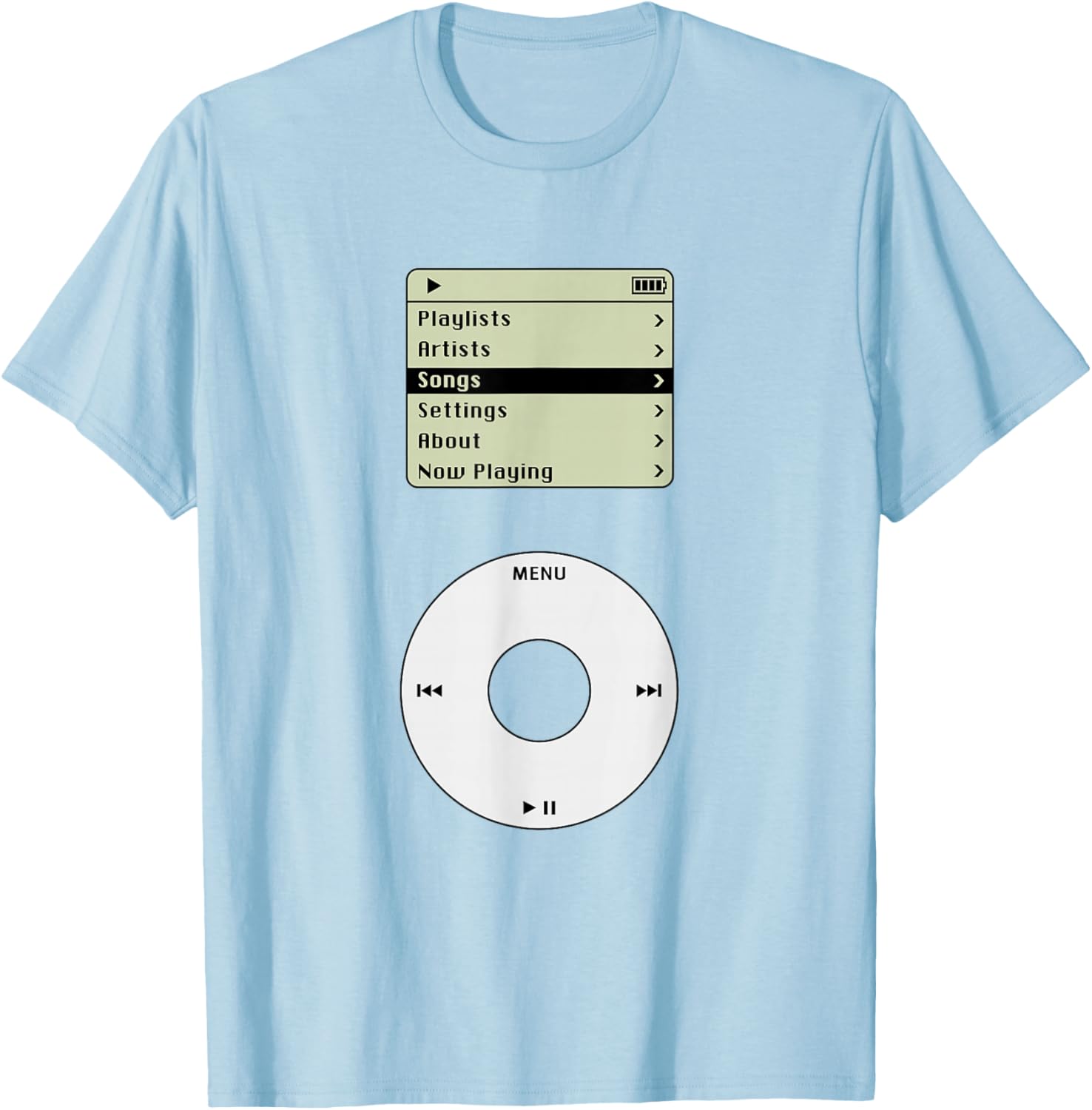 Retro MP3 Player Pod Music Tech Costume T-Shirt - T-Shirt | Light Blue