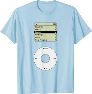 Retro MP3 Player Pod Music Tech Costume T-Shirt - T-Shirt | Light Blue