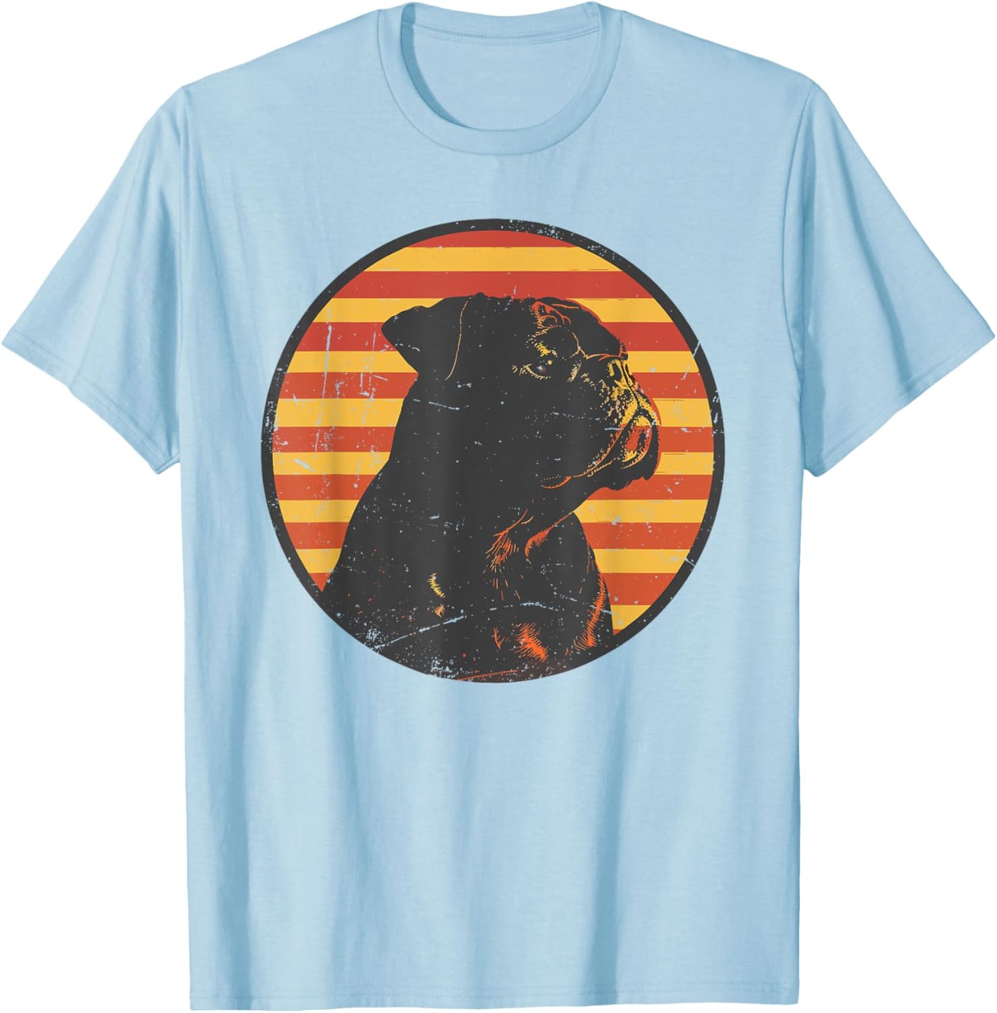 Retro Boxer Dog Lovers Gift Vintage Boxer Owner Men Women T-Shirt - T-Shirt | Light Blue