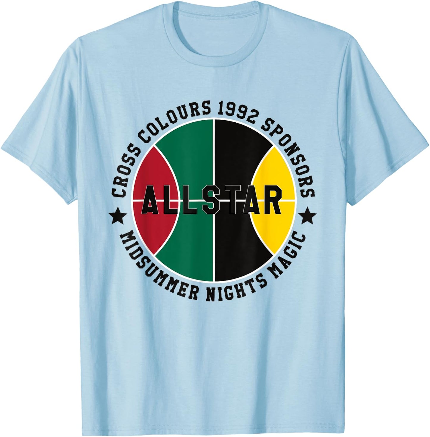 All State Basketball Magic | 1990's Vintage Retro Graphic T-Shirt - T-Shirt | Light Blue