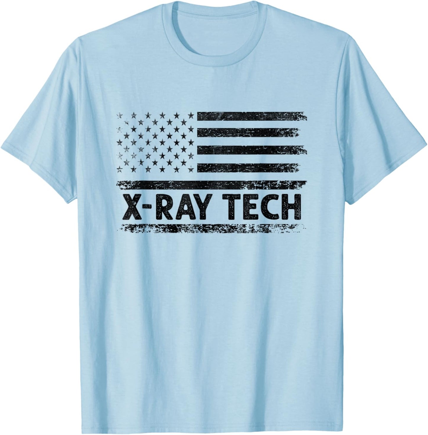 American USA Flag X-Ray Tech Radiology Radiologist Rad Tech T-Shirt - T-Shirt | Light Blue