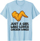 Funny Chicken Wing Just a Girl Who Loves Chicken Wings T-Shirt - T-Shirt | Light Blue