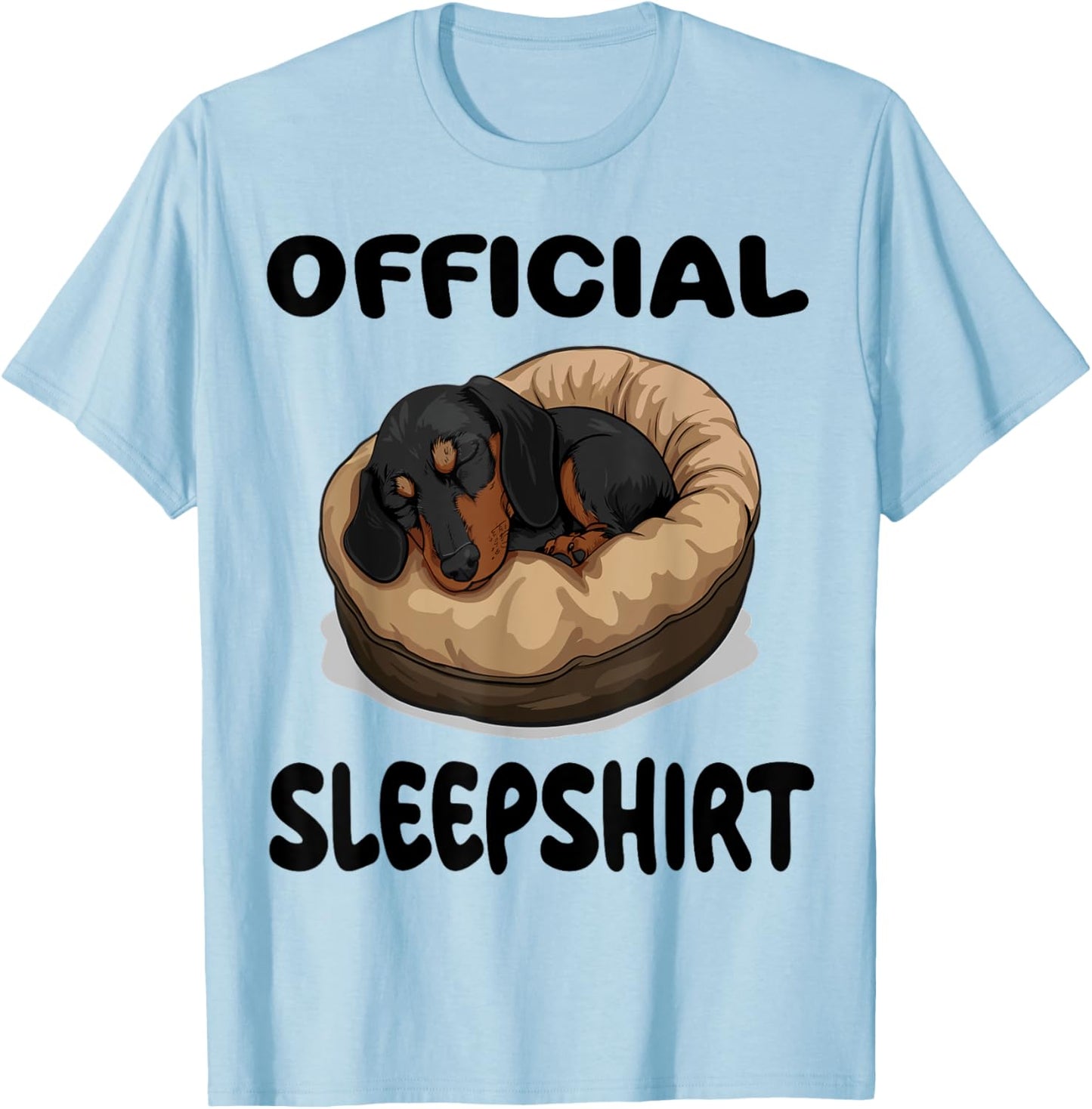 Dachshund Doxie Dog Official Sleepshirt Pajamas Nightgown T-Shirt - T-Shirt | Light Blue