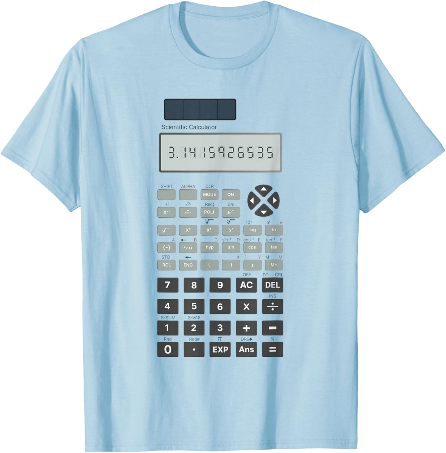Scientific Calculator Halloween Costume Pretend Graphic T-Shirt - T-Shirt | Light Blue