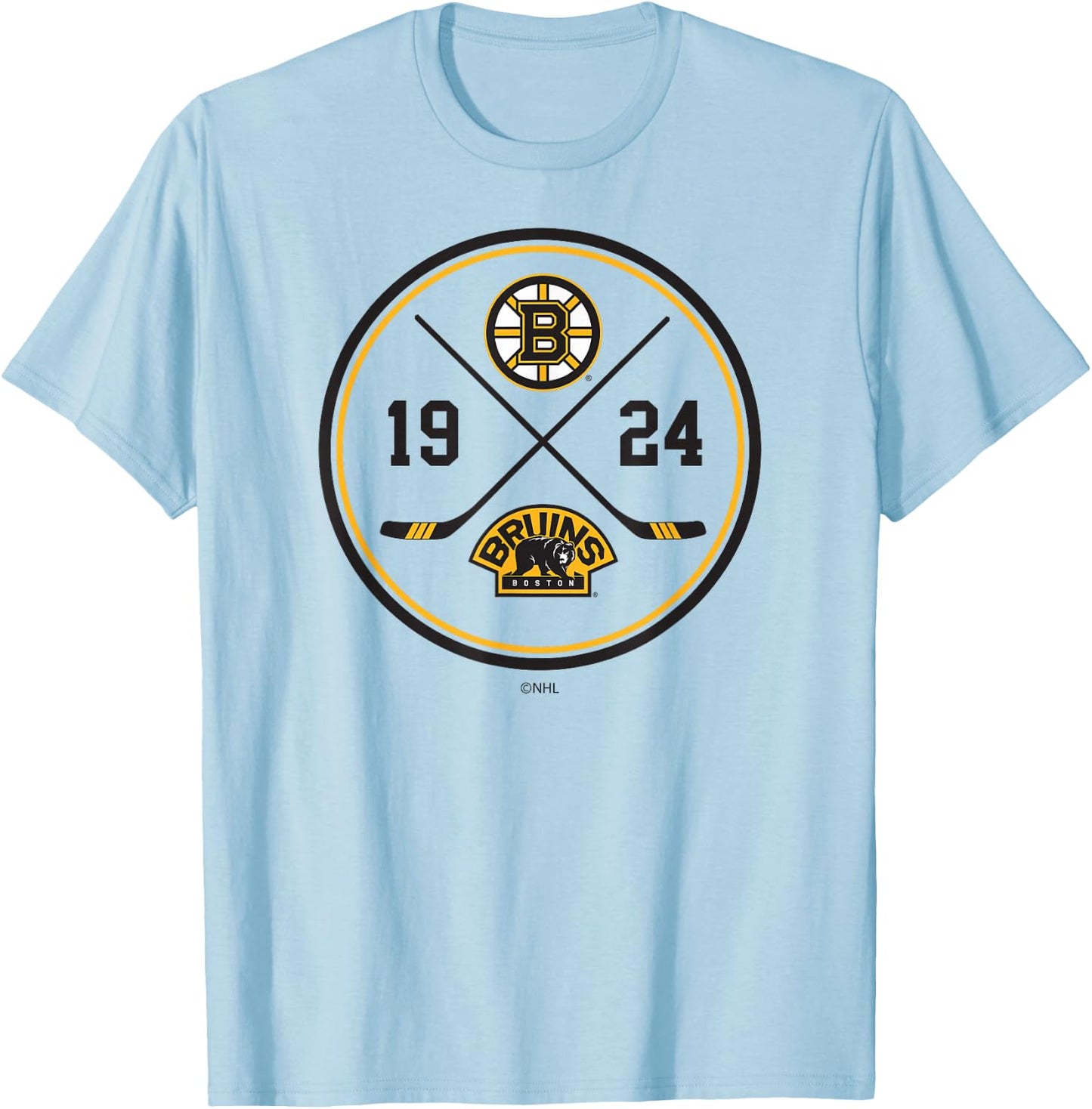 Boston Bruins Prize Gray Officially Licensed T-Shirt - T-Shirt | Light Blue