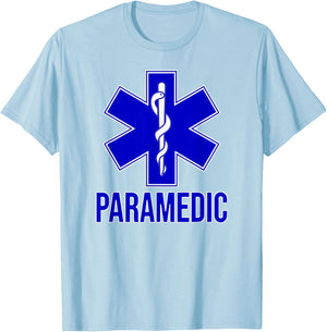 Paramedic Star of Life Emt Ems Ambulance Uniform Costume T-Shirt - T-Shirt | Light Blue