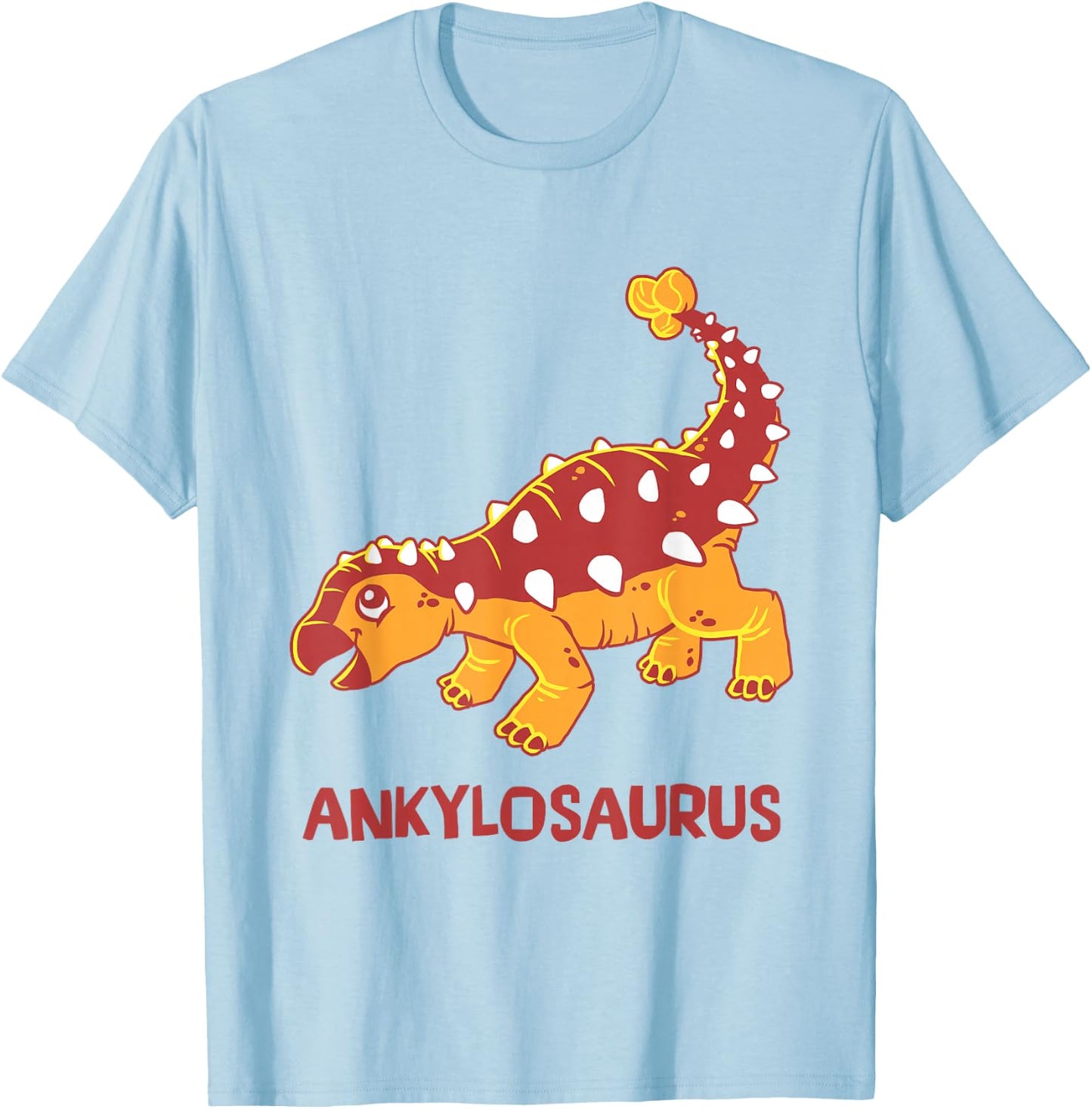 Ankylosaurus Dinosaur | Cute Jurassic Dino T-Shirt - T-Shirt | Light Blue