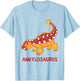 Ankylosaurus Dinosaur | Cute Jurassic Dino T-Shirt - T-Shirt | Light Blue