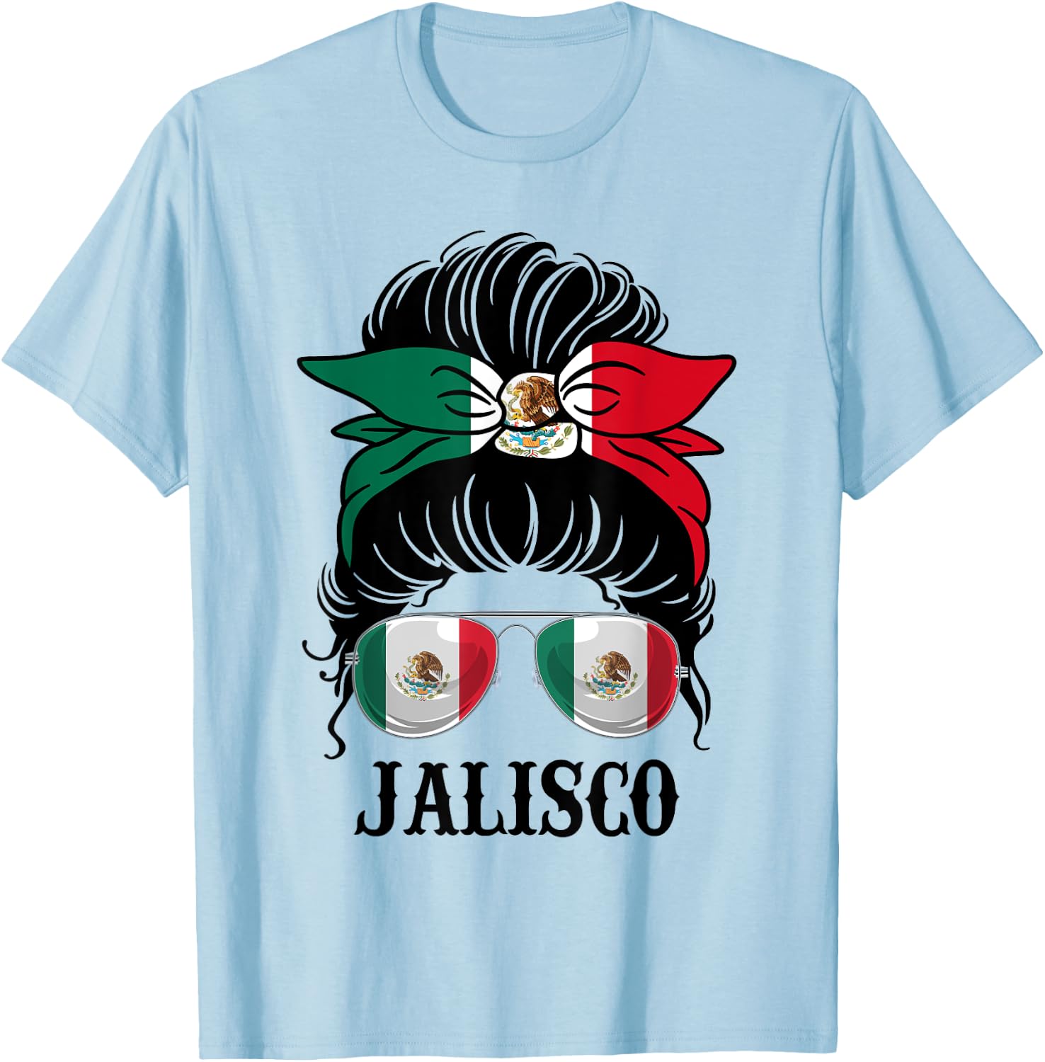 Jalisco Mexico Pride Mexican Flag State T-Shirt - T-Shirt | Light Blue
