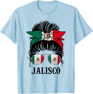 Jalisco Mexico Pride Mexican Flag State T-Shirt - T-Shirt | Light Blue