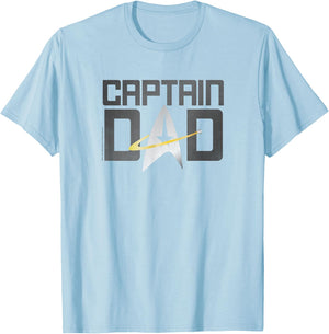Star Trek: The Next Generation Father's Day Captain Dad T-Shirt - T-Shirt | Light Blue