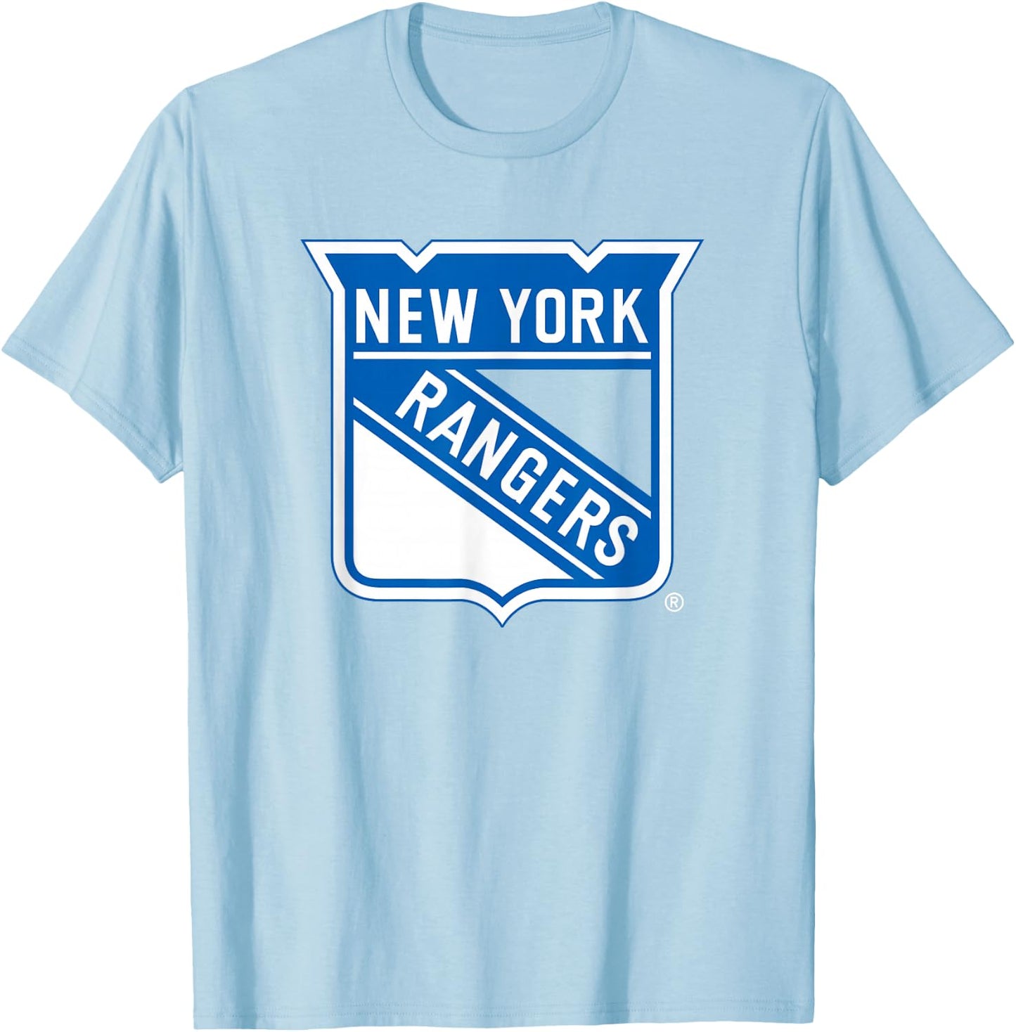 New York Rangers Icon Red Officially Licensed T-Shirt - T-Shirt | Light Blue