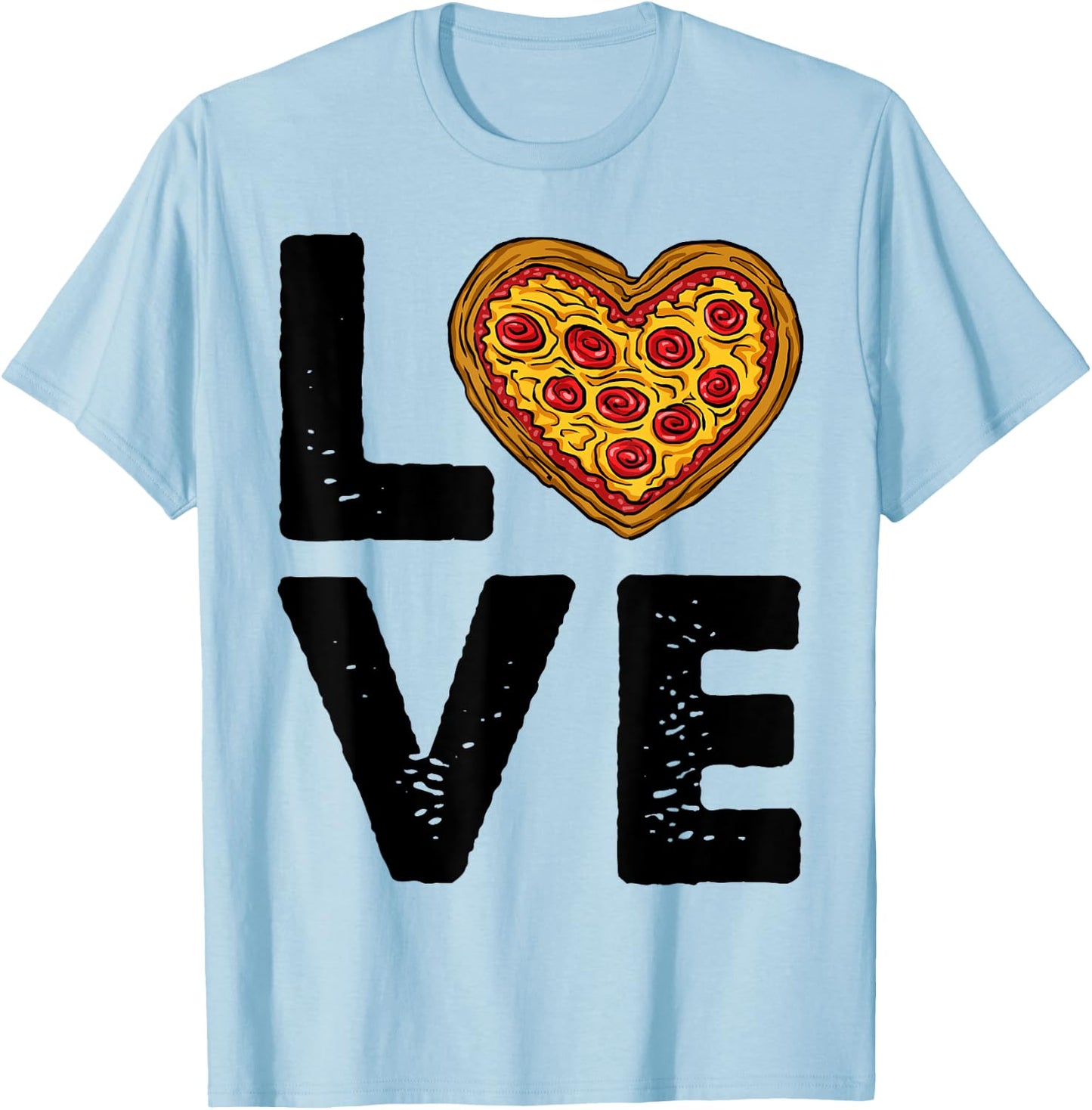 Love Pizza Girl Funny Women Gift T-Shirt - T-Shirt | Light Blue