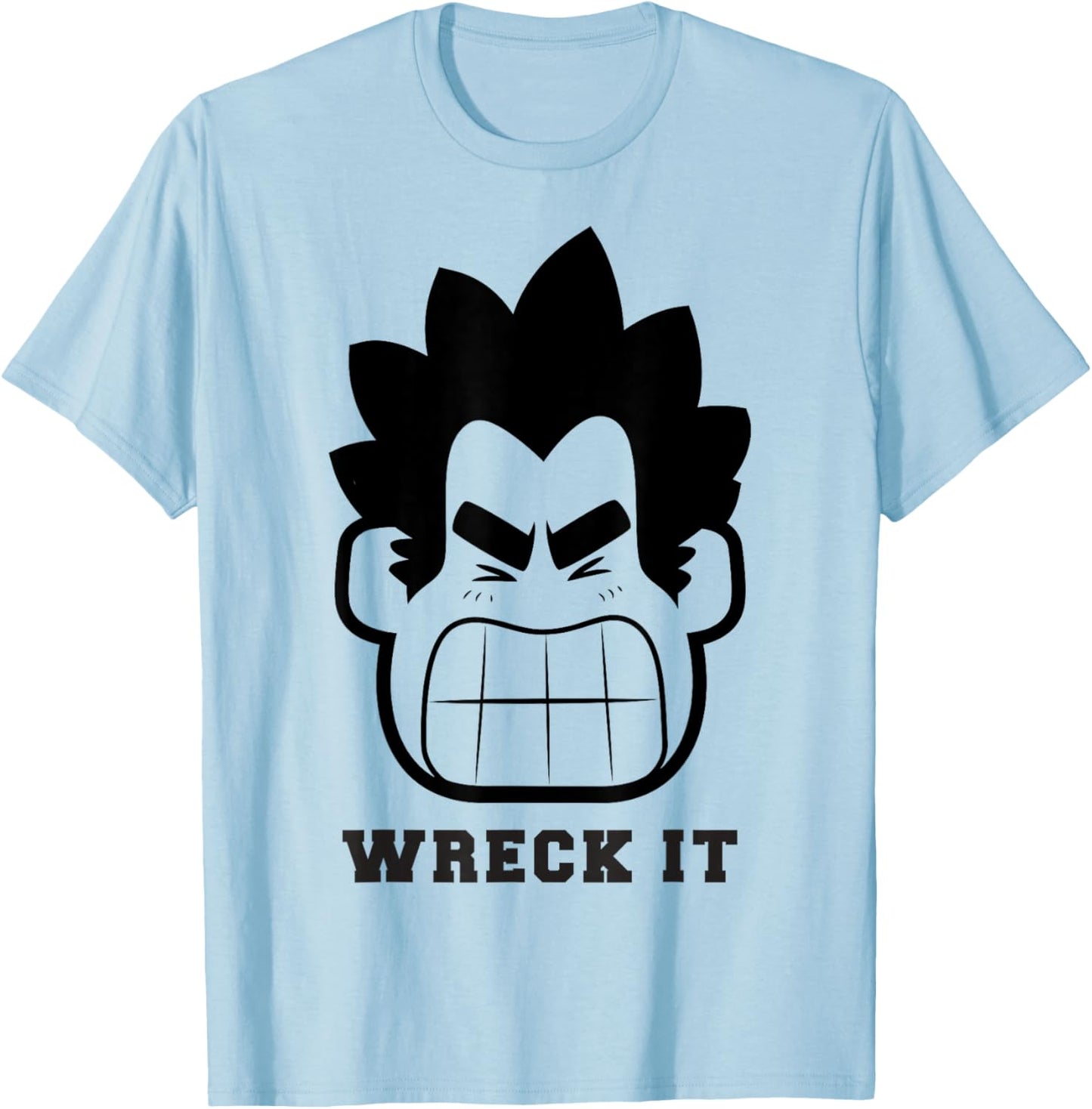 Disney Wreck-It Ralph Wreck It Angry Ralph Big Face T-Shirt - T-Shirt | Light Blue