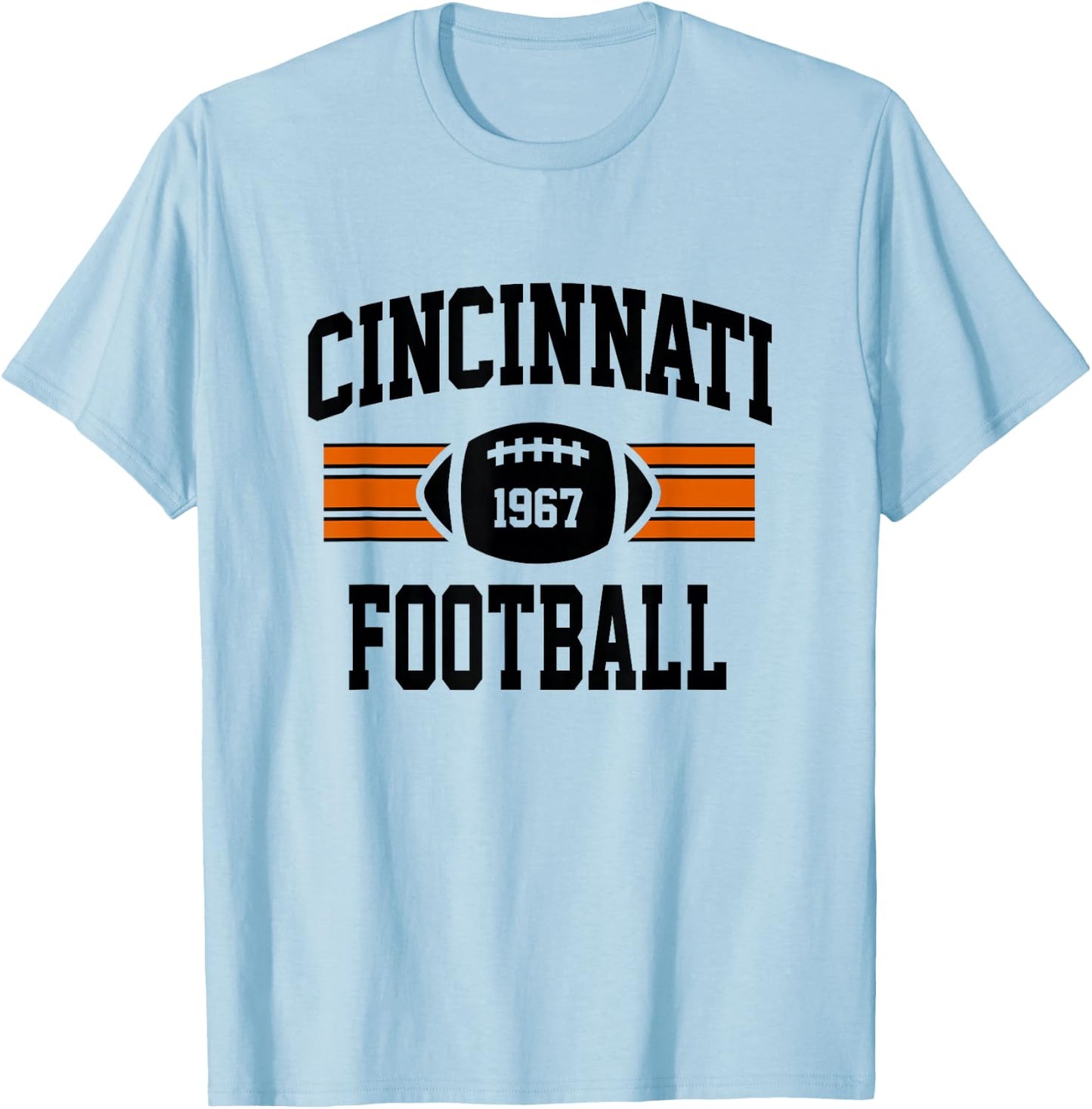Cincinnati Football Athletic Vintage Sports Team Fan T-Shirt - T-Shirt | Light Blue