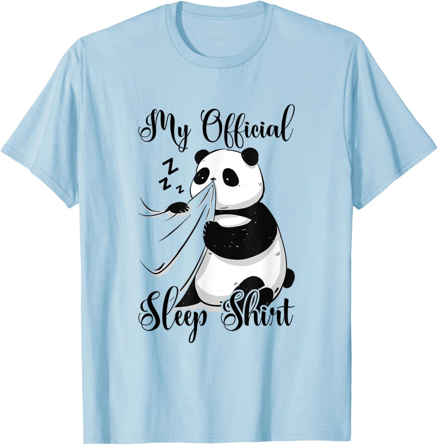 My Official Sleep Shirt Panda Bear Pyjamas Nightshirt Panda T-Shirt - T-Shirt | Light Blue