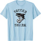 Soccer Shark Graphic T-Shirt - T-Shirt | Light Blue