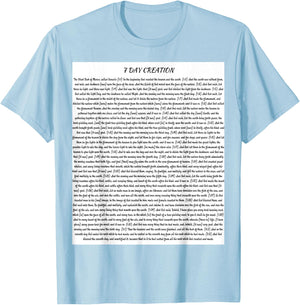 7 Day Creation Black Print T-Shirt - T-Shirt | Light Blue