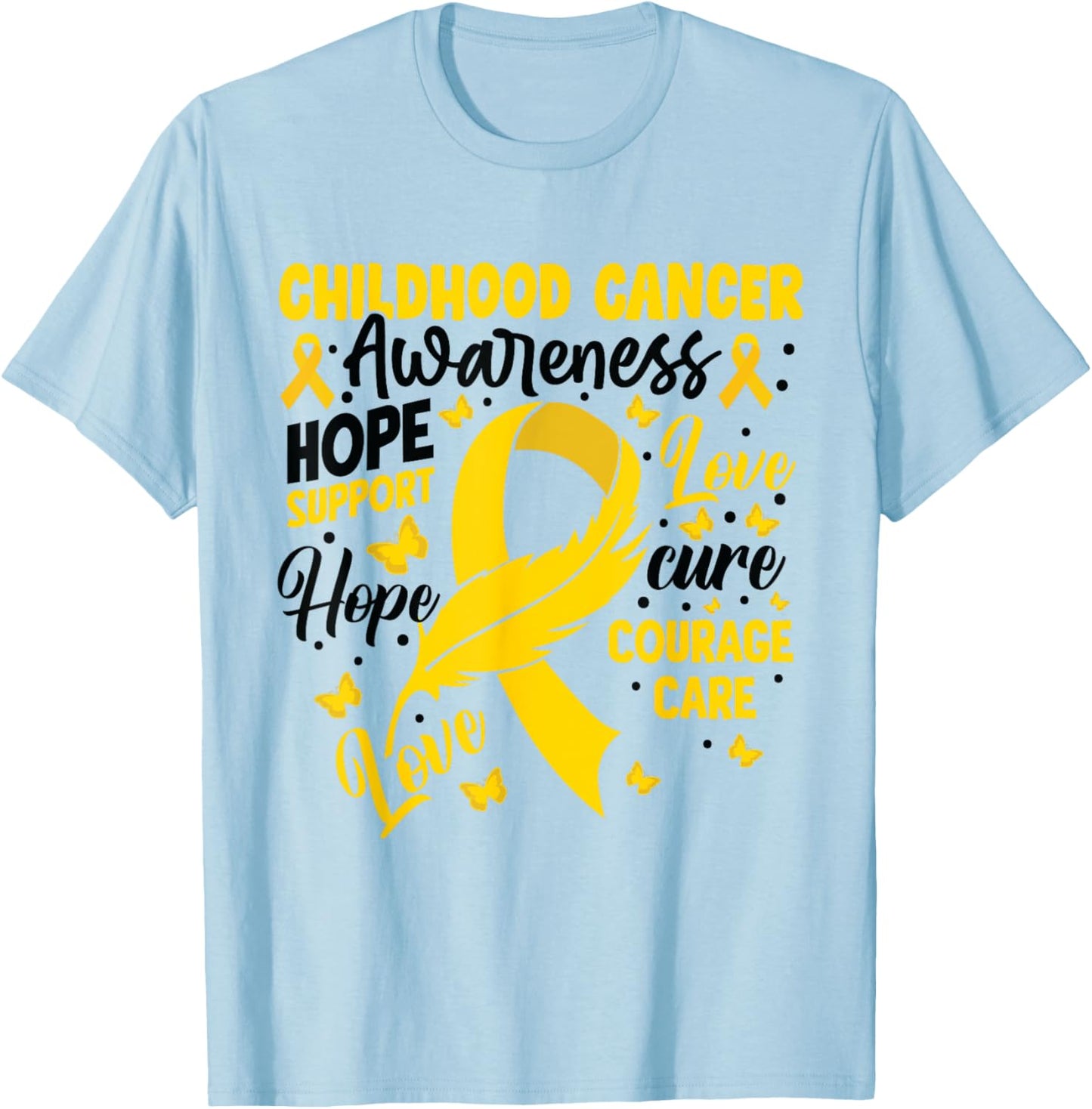 Elephant Childhood Cancer Awareness month In September 2024 T-Shirt - T-Shirt | Light Blue