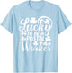 Lucky To Be A Postal Worker Funny St Patrick's Day T-Shirt - T-Shirt | Light Blue
