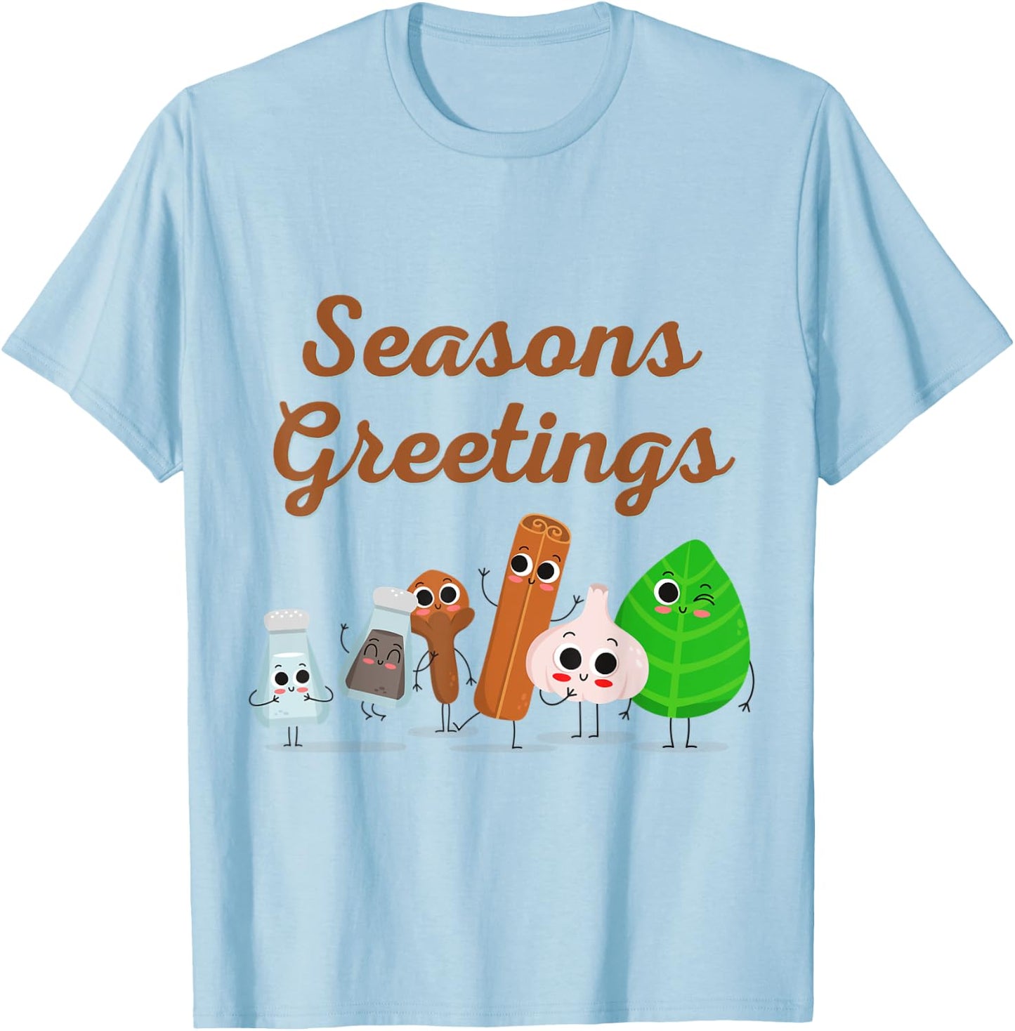 Season Greetings Cooking Spices Food Lover Christmas Gift T-Shirt - T-Shirt | Light Blue