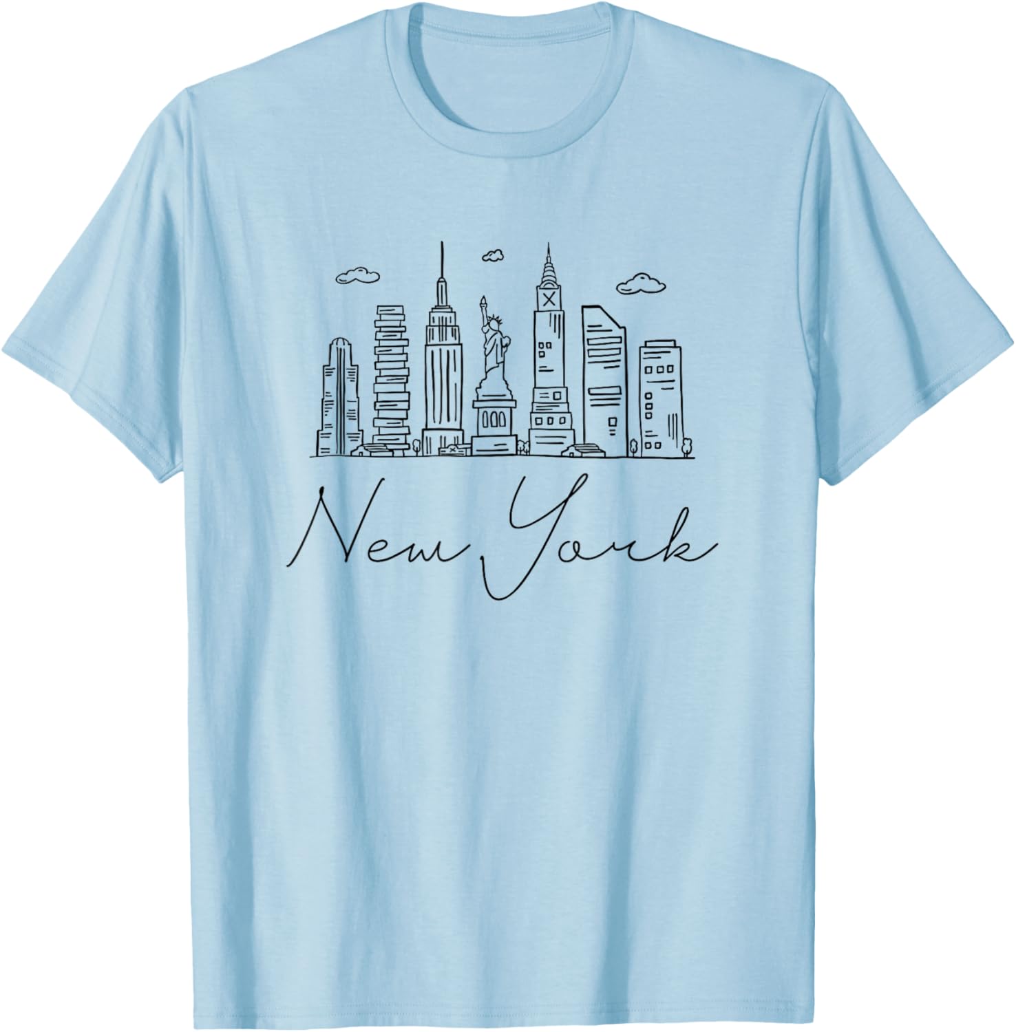 New York Skyline T-Shirt - T-Shirt | Light Blue