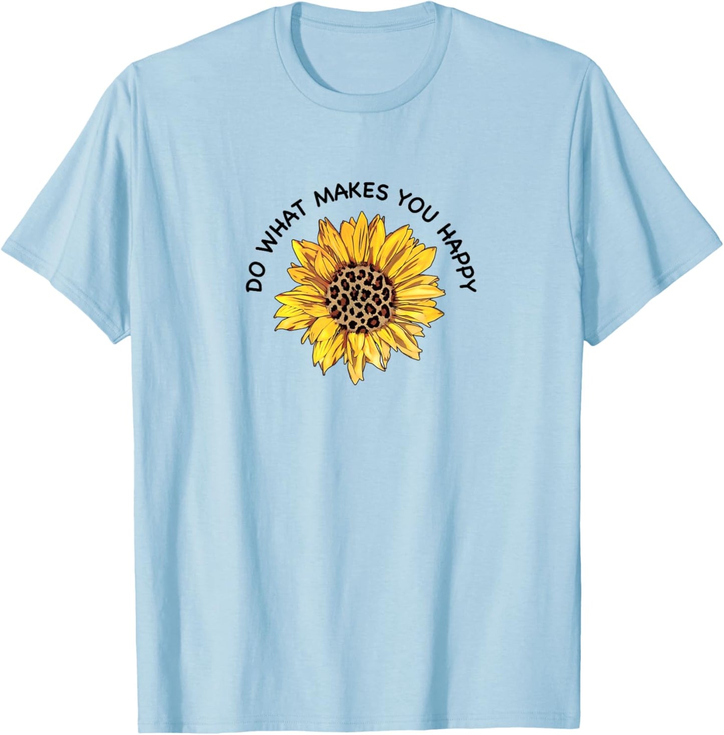 Follow happiness- wherever the sun goes, sunflower follows T-Shirt - T-Shirt | Light Blue