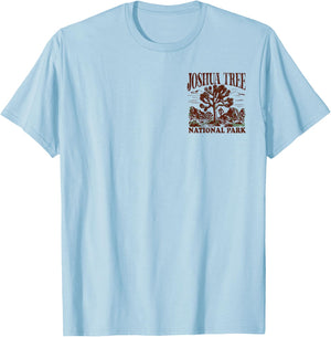 Joshua Tree Vintage Distressed Front and Back T-Shirt - T-Shirt | Light Blue