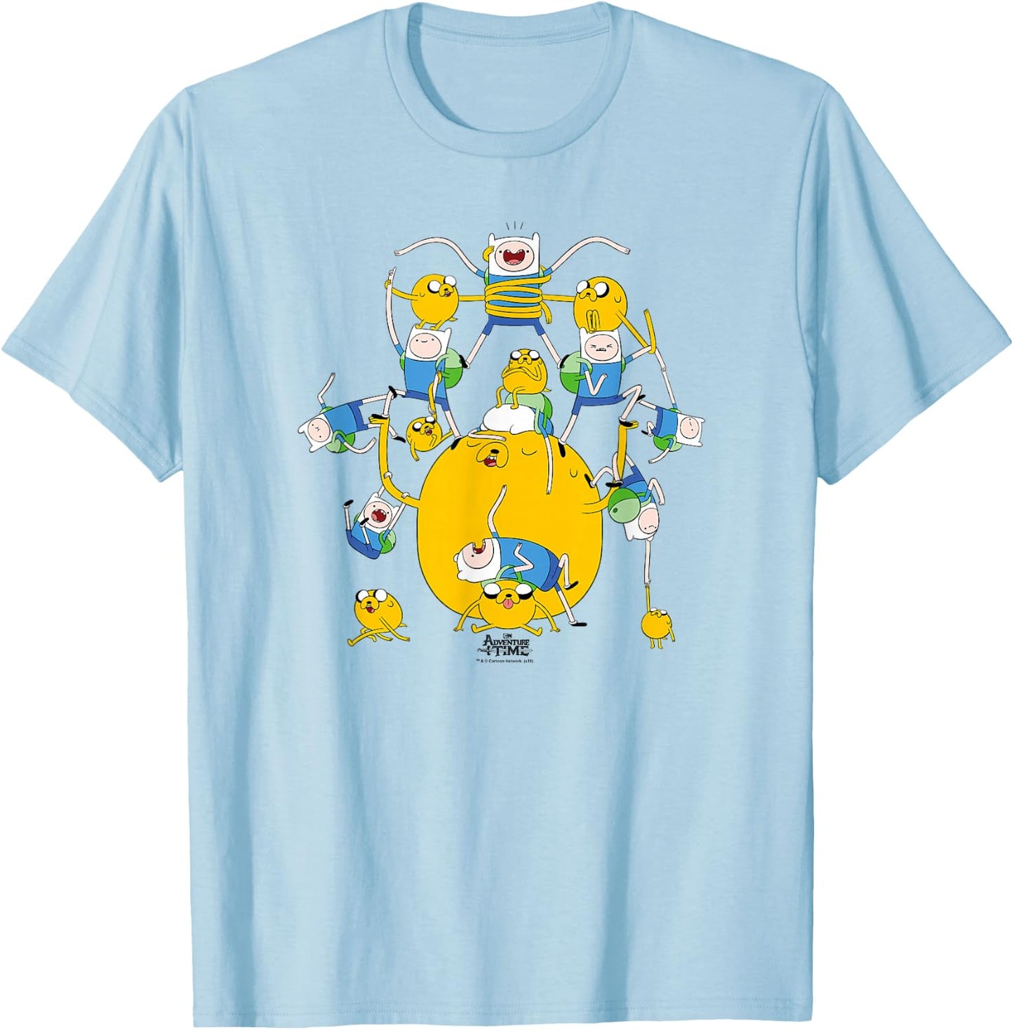 Adventure Time Finn & Jake Group T-Shirt - T-Shirt | Light Blue