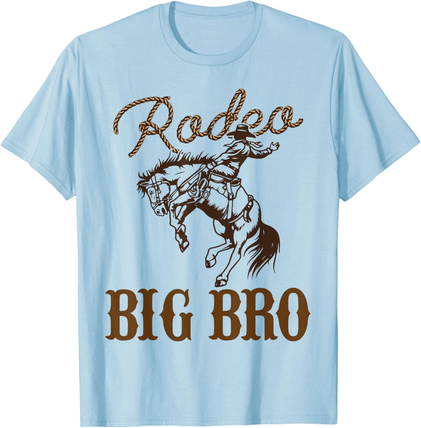 Big Bro Birthday Cowboy Cowgirl Western Rodeo Brother Party T-Shirt - T-Shirt | Light Blue