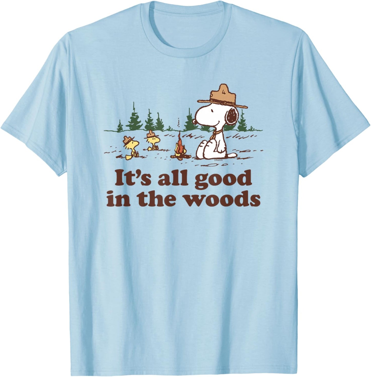 Peanuts - All Good In The Woods T-Shirt - T-Shirt | Light Blue