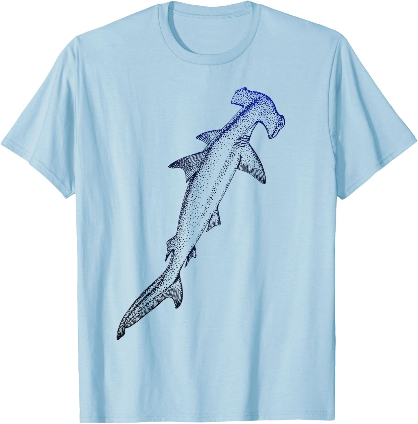 Beautiful Nautical Hammerhead Shark Lovers T-Shirt - T-Shirt | Light Blue