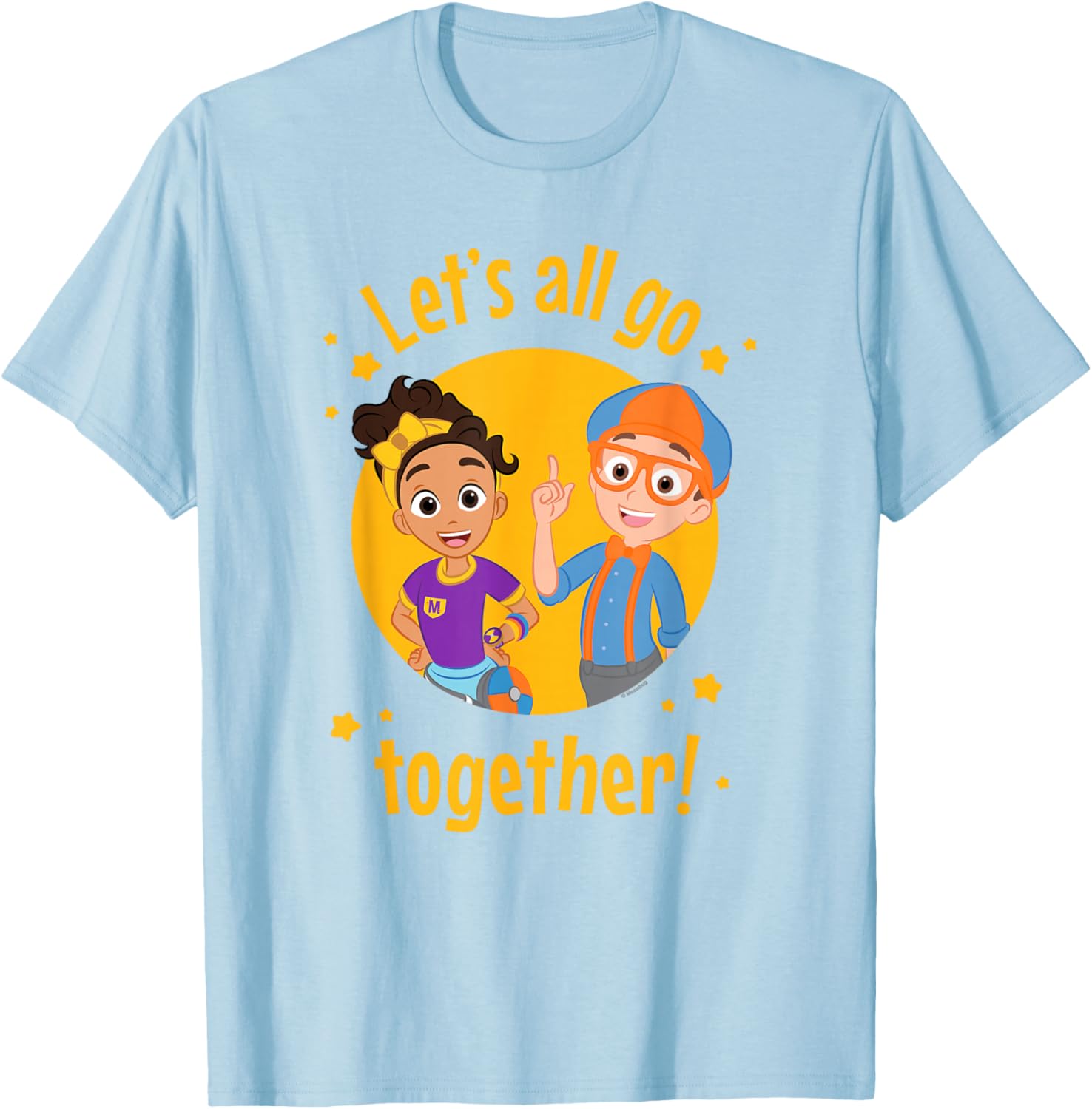 Blippi Let's All Go Together T-Shirt - T-Shirt | Light Blue