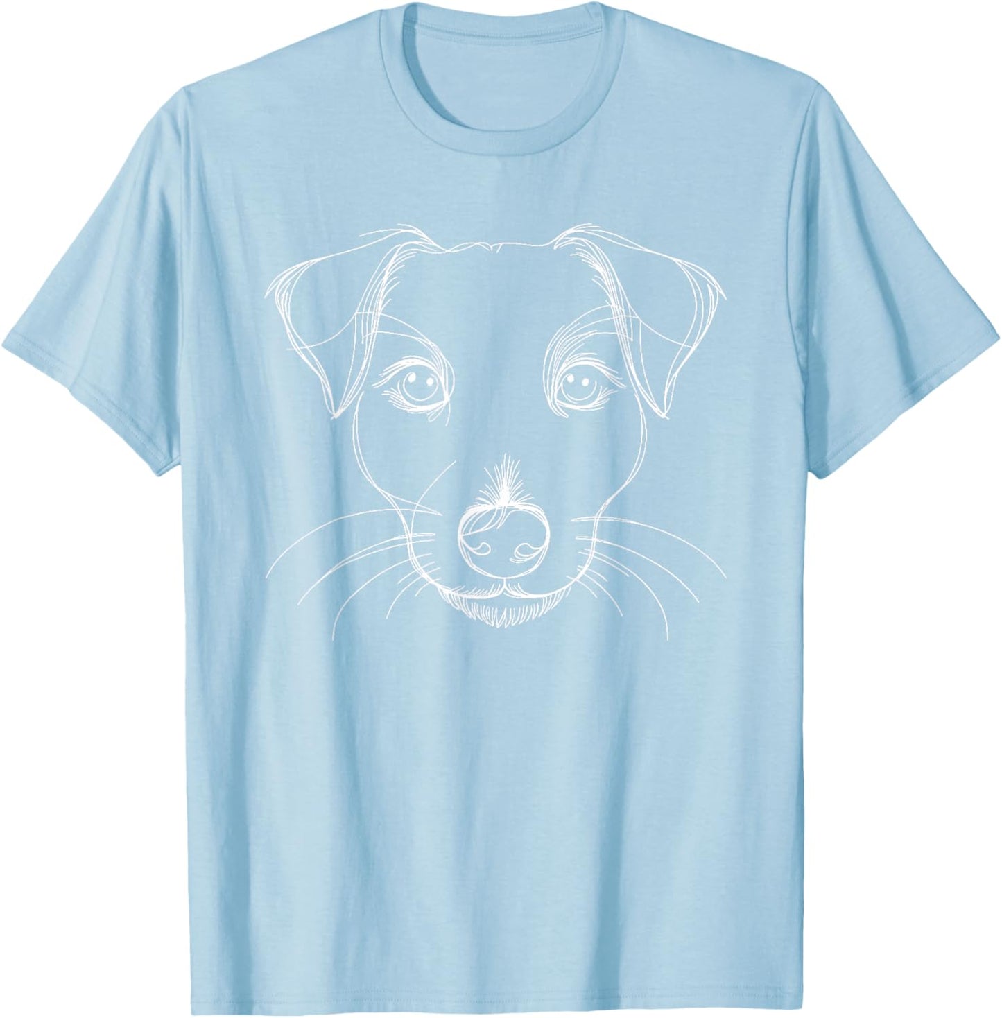 Line Art Jack Russell Terrier Jack Russells T-Shirt - T-Shirt | Light Blue