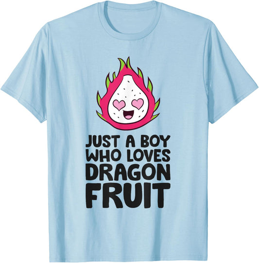 Just a Boy Who Loves Dragon Fruits T-Shirt - T-Shirt | Light Blue