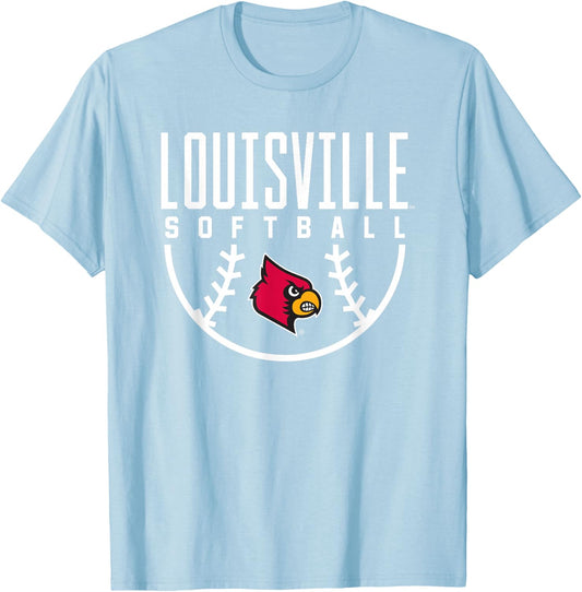 University of Louisville Cardinals Softball Arch T-Shirt - T-Shirt | Light Blue