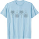 Padel Paddle Tennis Racket Ball T-Shirt - T-Shirt | Light Blue