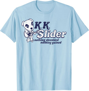 Animal Crossing K.K. Slider Nothing Shredded Nothing Gained T-Shirt - T-Shirt | Light Blue