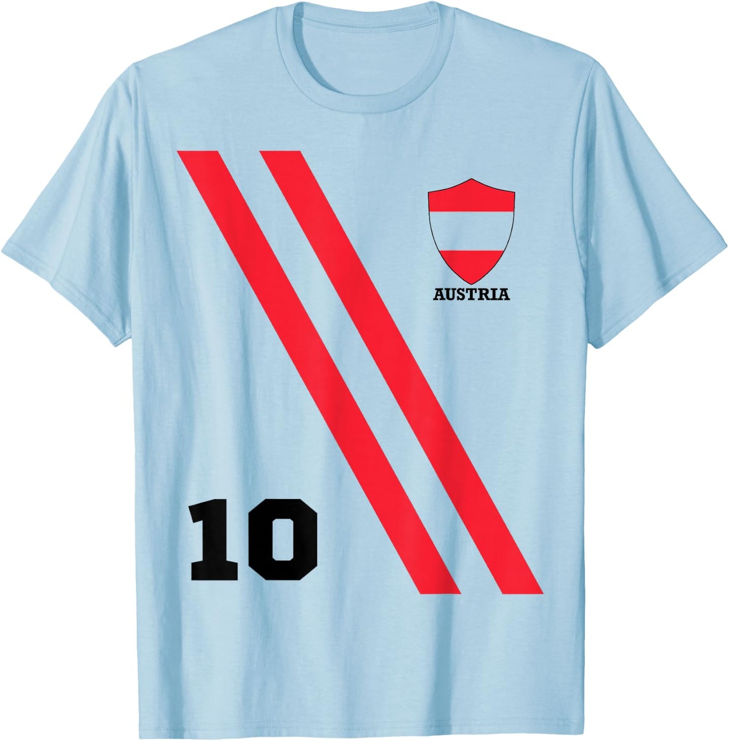 Austria Soccer Football 2020 European Tournament Fan T-Shirt - T-Shirt | Light Blue