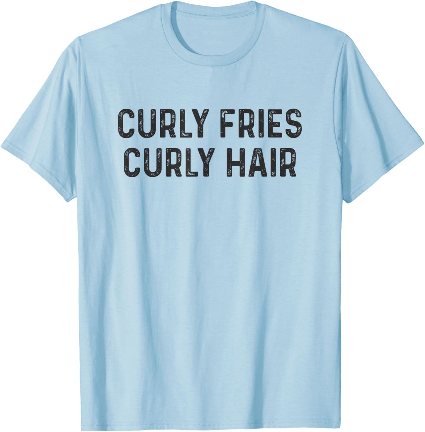 Curly Fries Curly Hair T-Shirt - T-Shirt | Light Blue