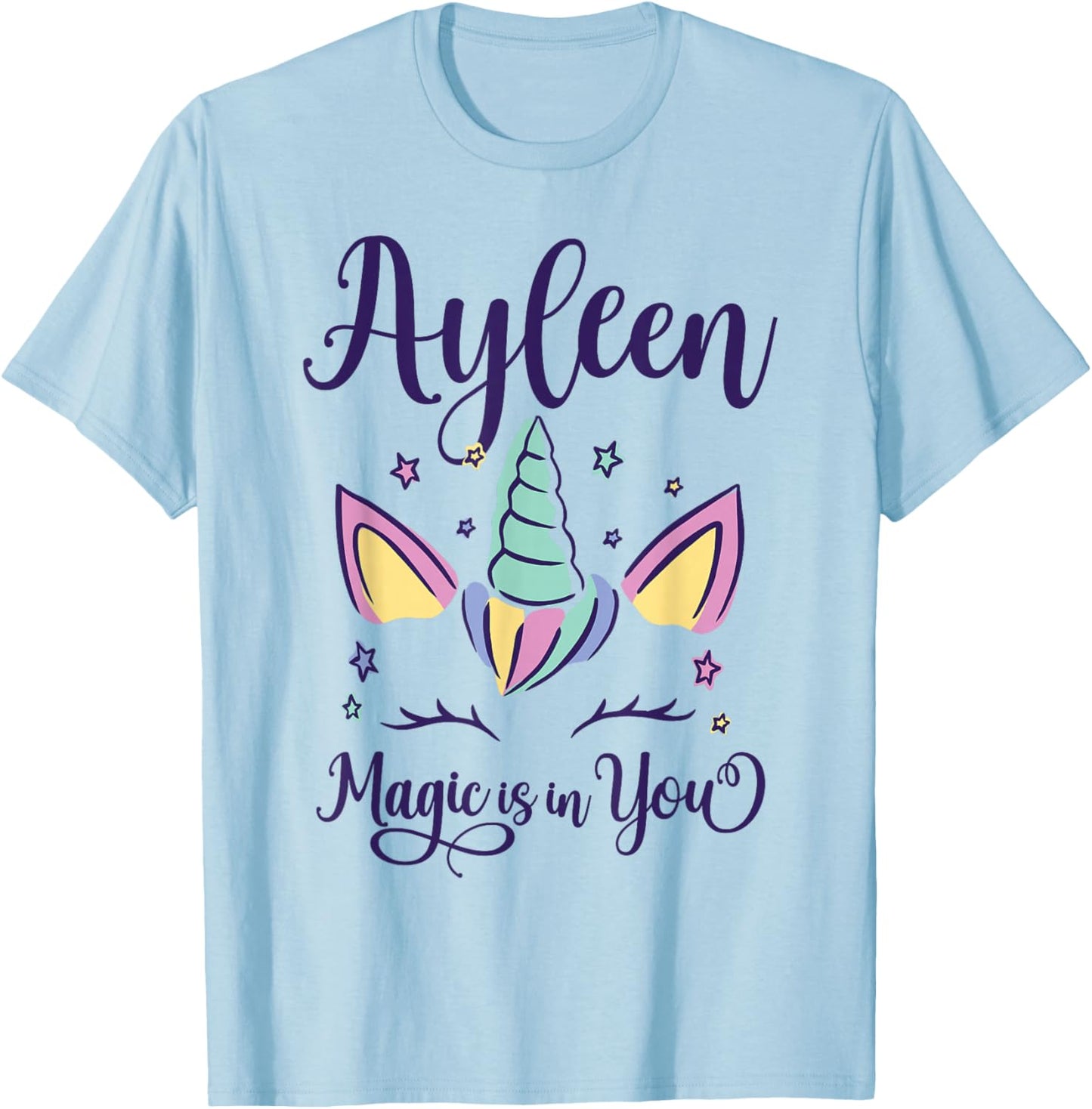 First Name Ayleen Personalized I Love Ayleen T-Shirt - T-Shirt | Light Blue