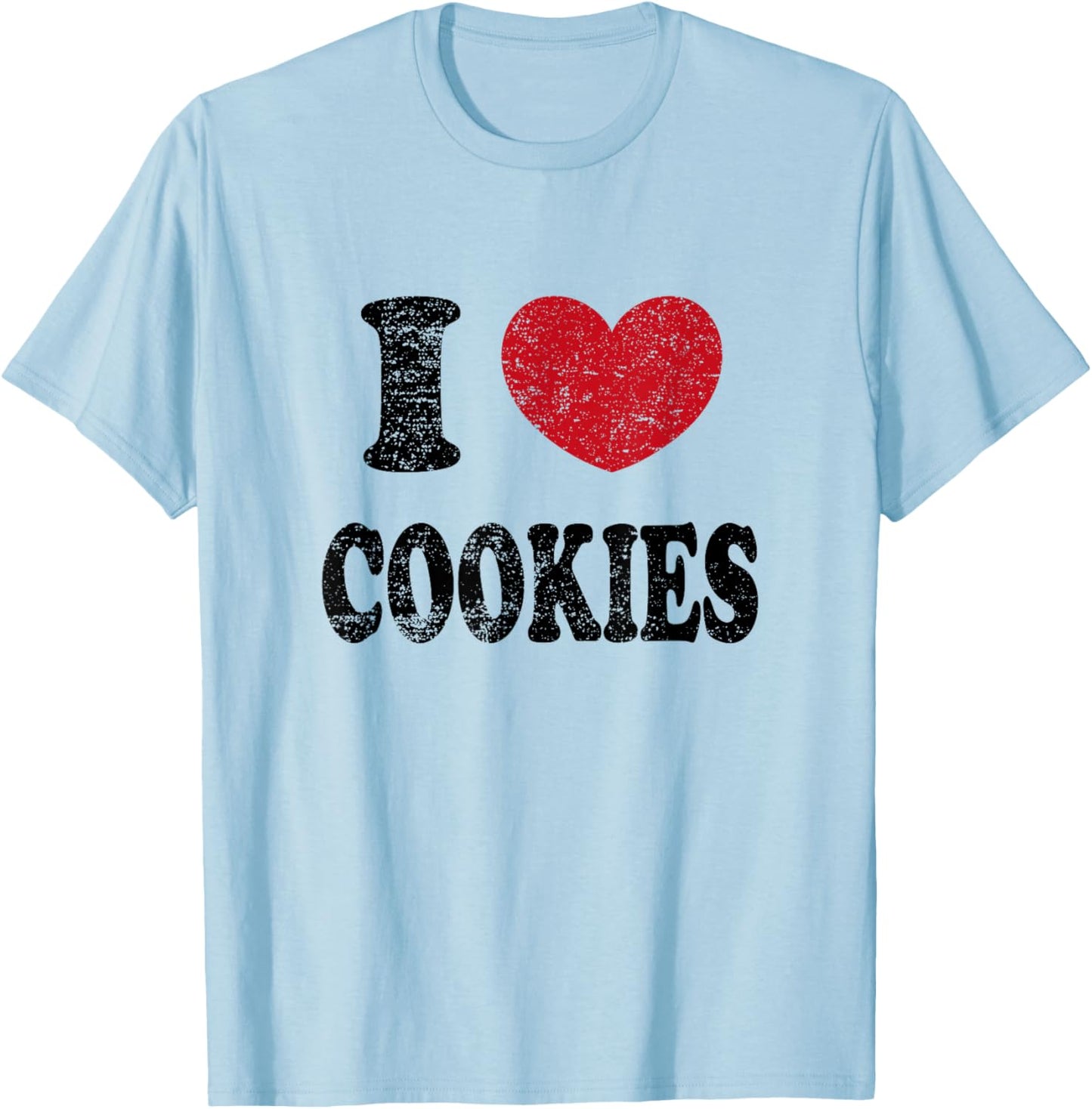 Vintage I Love Cookies T-Shirt - T-Shirt | Light Blue