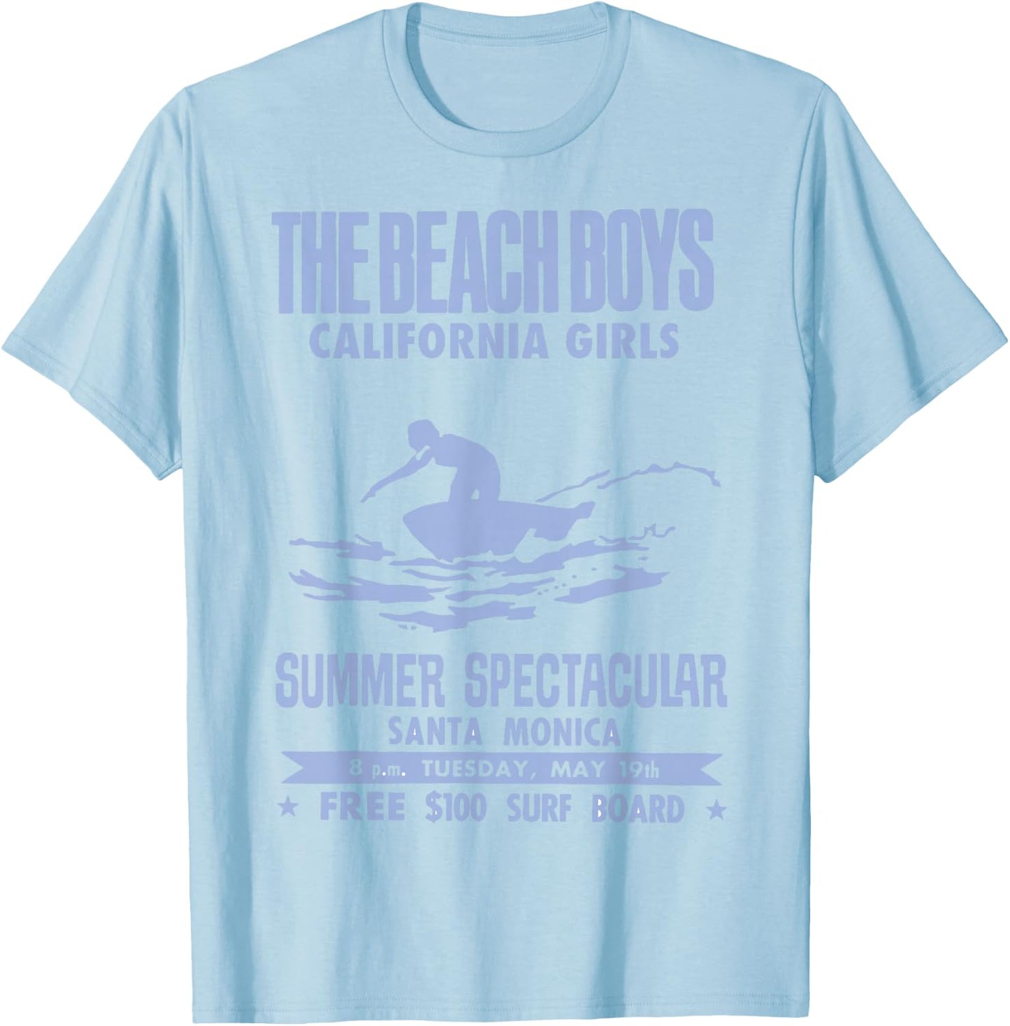 Official Beach Boys California Girls White Small T-Shirt - T-Shirt | Light Blue