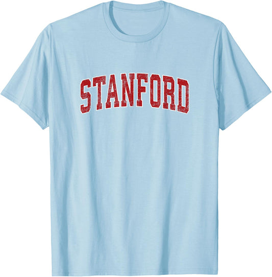 Stanford California CA Vintage Athletic Sports T-Shirt - T-Shirt | Light Blue