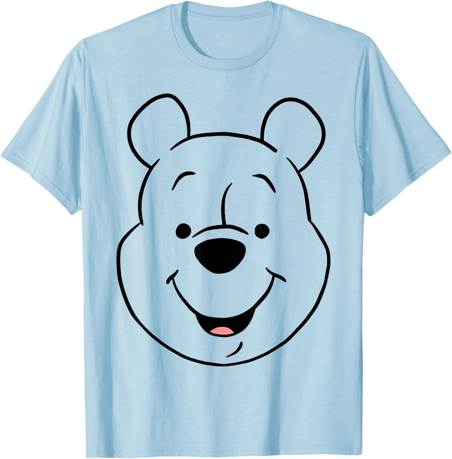 Disney Winnie The Pooh Pooh Bear Large Face T-Shirt - T-Shirt | Light Blue