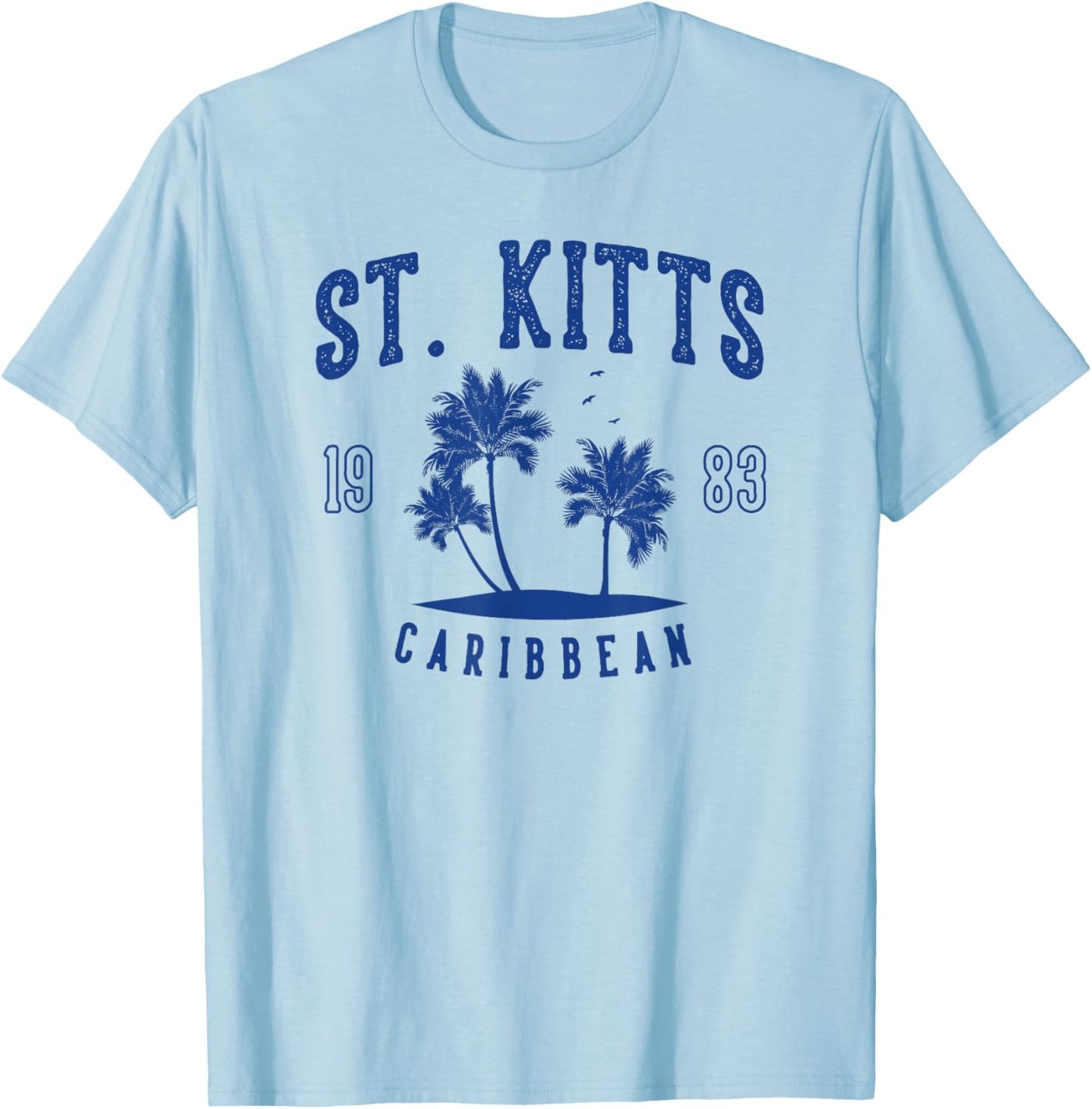 St. Kitts Caribbean T-Shirt - T-Shirt | Light Blue