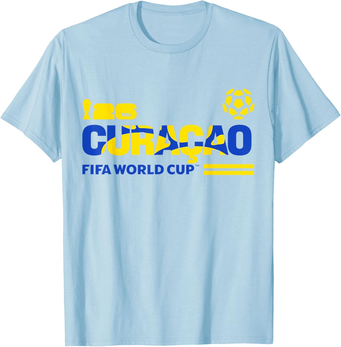 FIFA World CUP26 Qualifier Curacao T-Shirt - T-Shirt | Light Blue