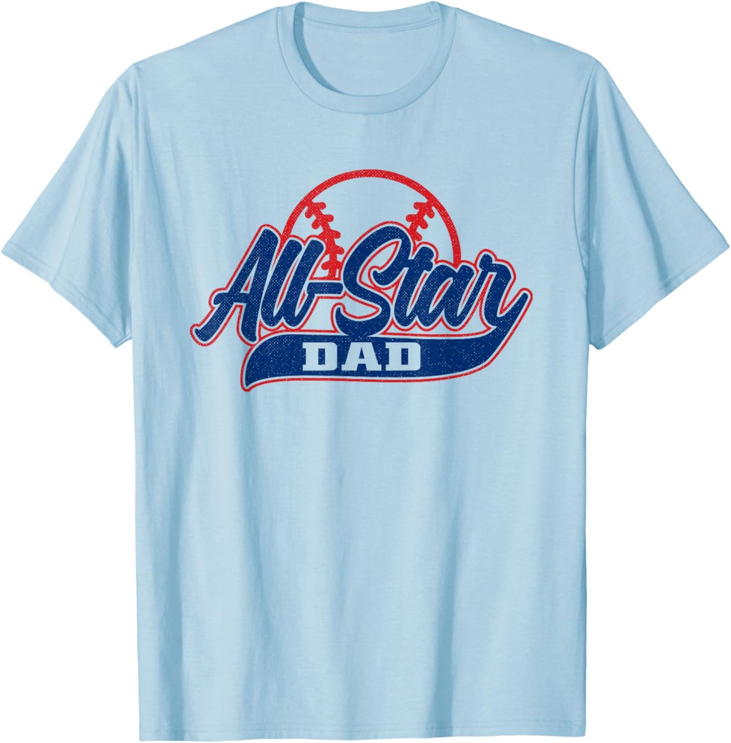 Baseball All-Star Dad T-Shirt - T-Shirt | Light Blue